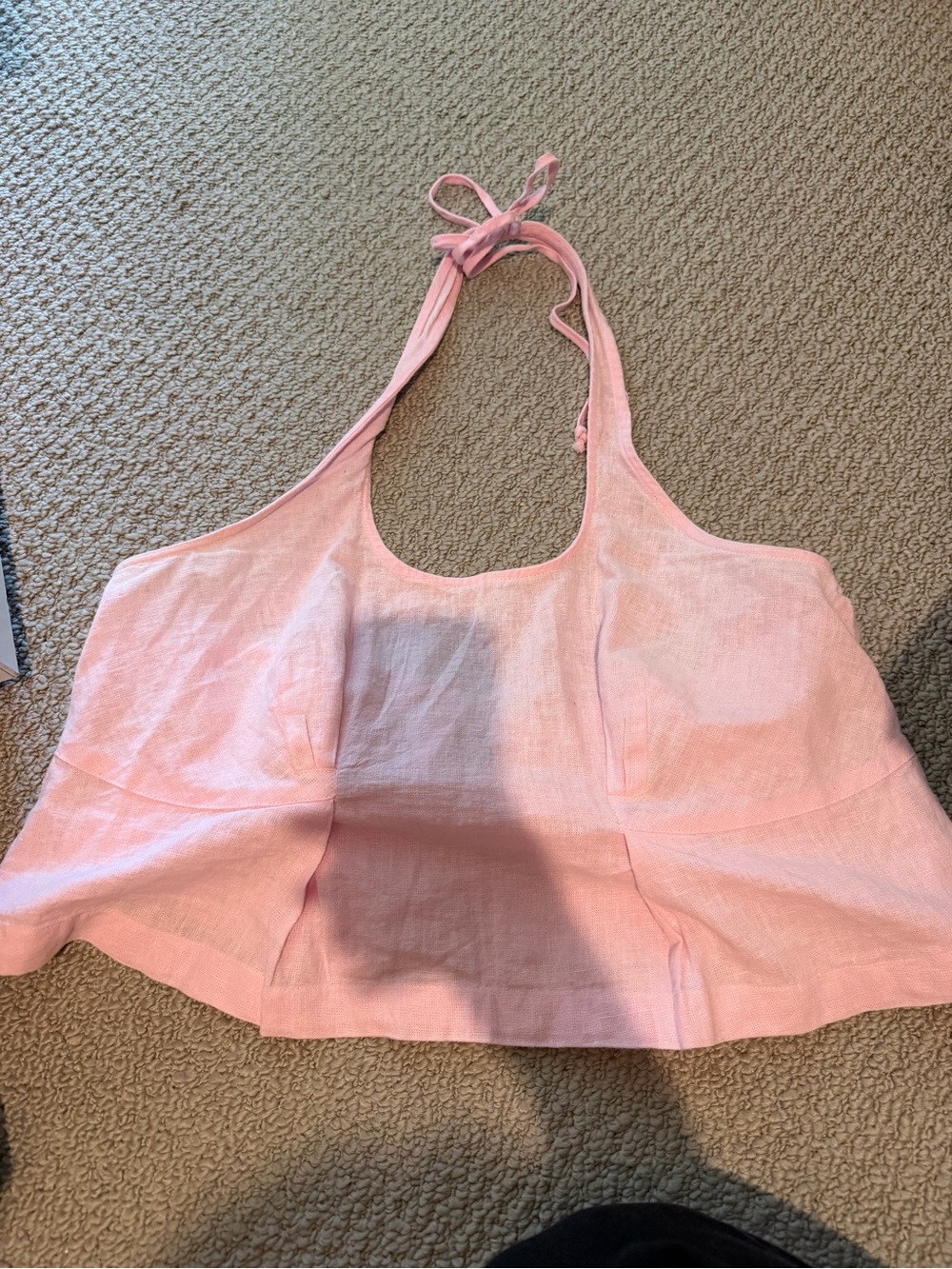 Free People Pale Pink Halter Crop Top